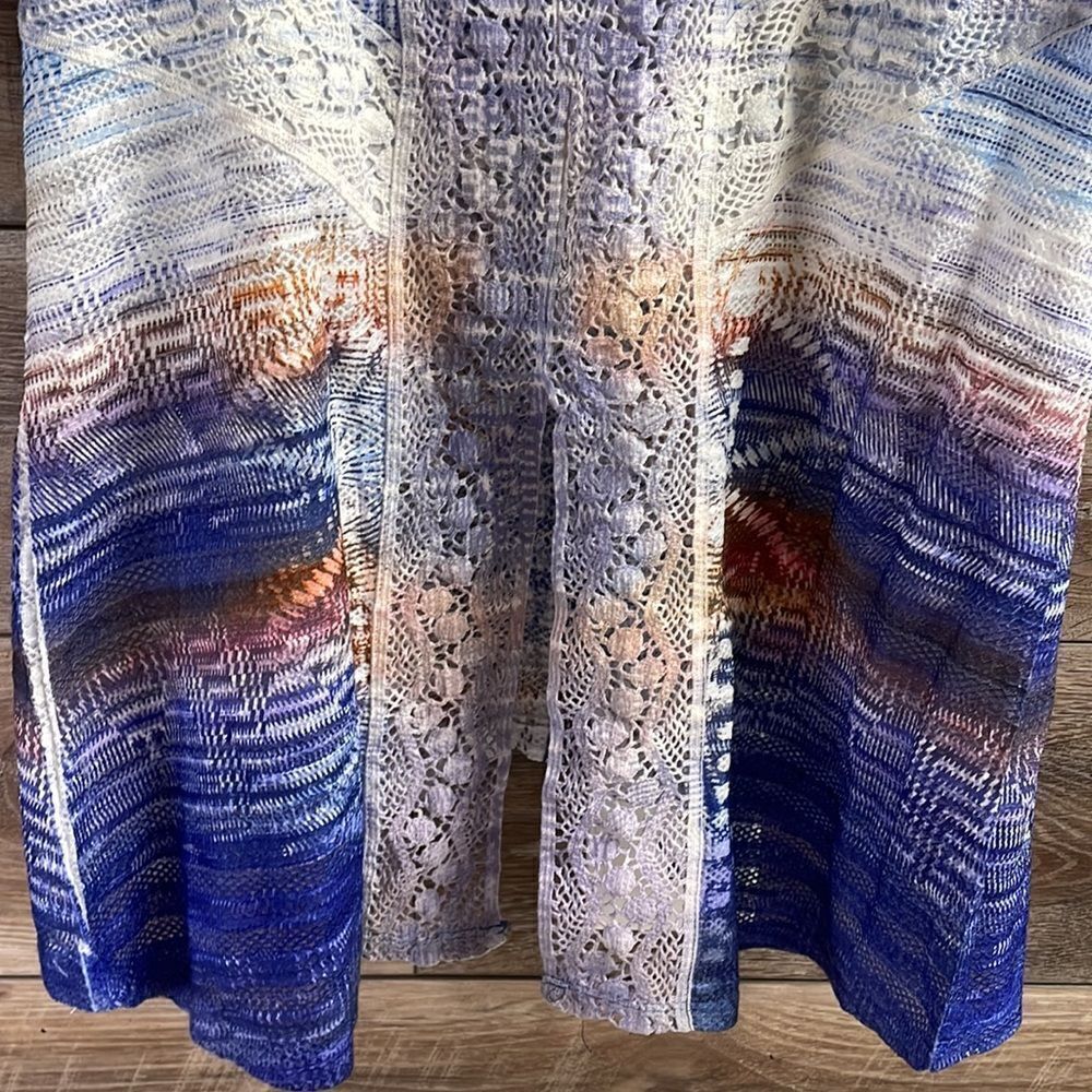 One World Ladies Sheer Blouse , Size Petite Small, Multicolor - Picture 6 of 7
